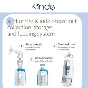 Kiinde bottle feeding system / pouch snack system